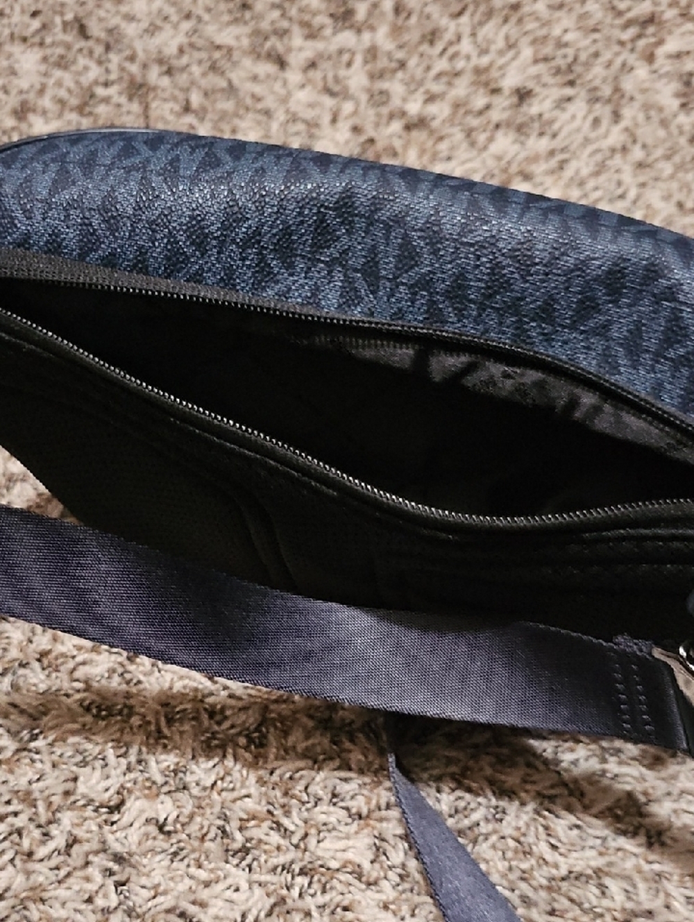 Michael Kors Dark Blue MK Logo Belt Bag - Picture 11 of 13